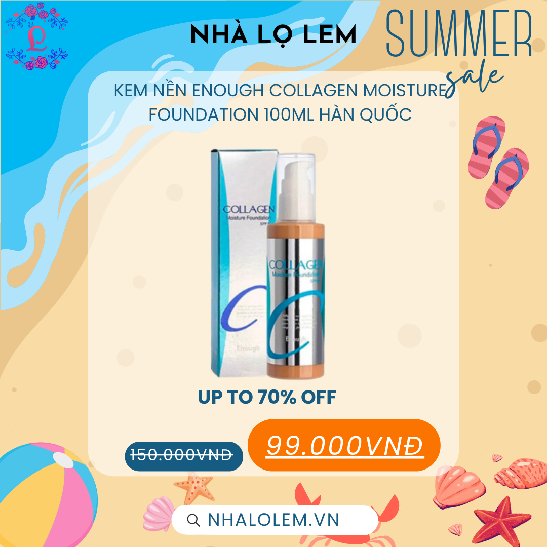 KEM NỀN ENOUGH COLLAGEN MOISTURE FOUNDATION 100ML HÀN QUỐC