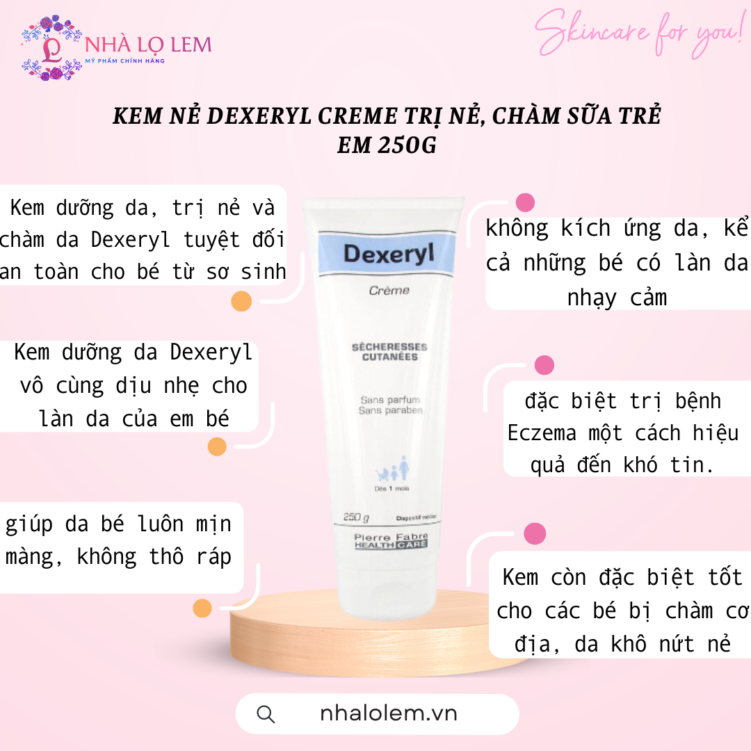 Kem nẻ DEXERYL Cream trị nẻ, chàm sữa trẻ em 250g