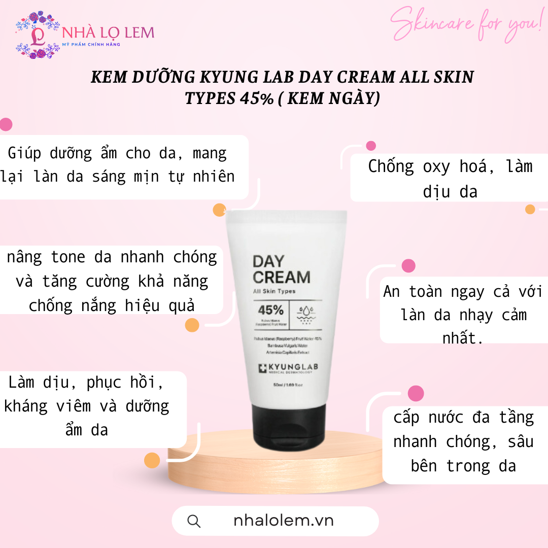 KEM DƯỠNG KYUNGLAB DAY CREAM ALL SKIN TYPES 45% ( KEM NGÀY)