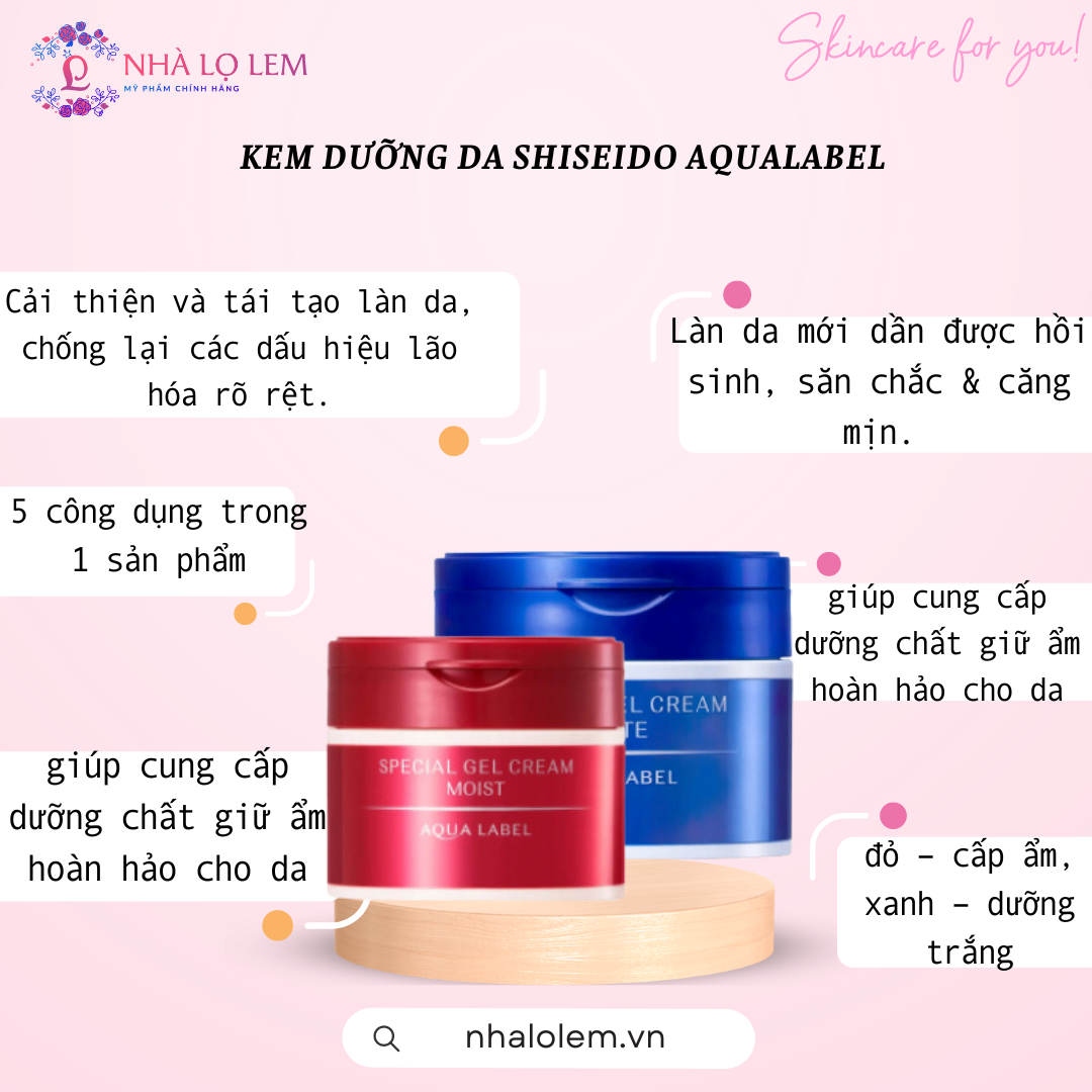 KEM DƯỠNG DA SHISEIDO AQUA LABEL