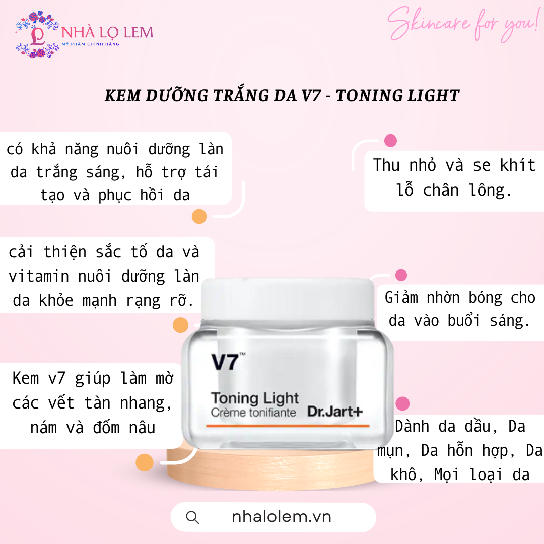 KEM DƯỠNG TRẮNG DA V7 - TONING LIGHT