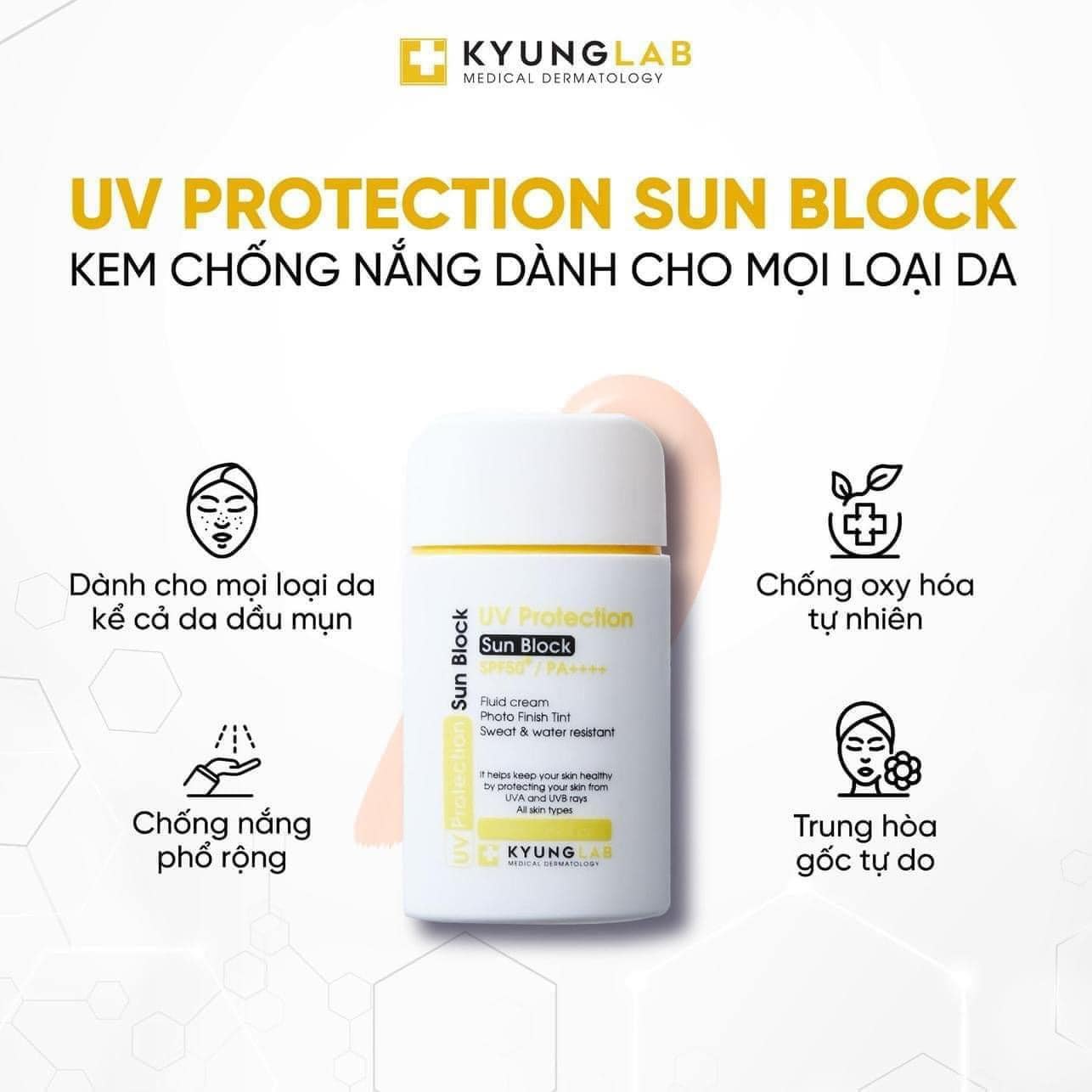 KEM CHỐNG NẮNG 6 màng lọc KYUNGLAB SUN BLOCK PROTECTION 50ML (nhập khẩu)