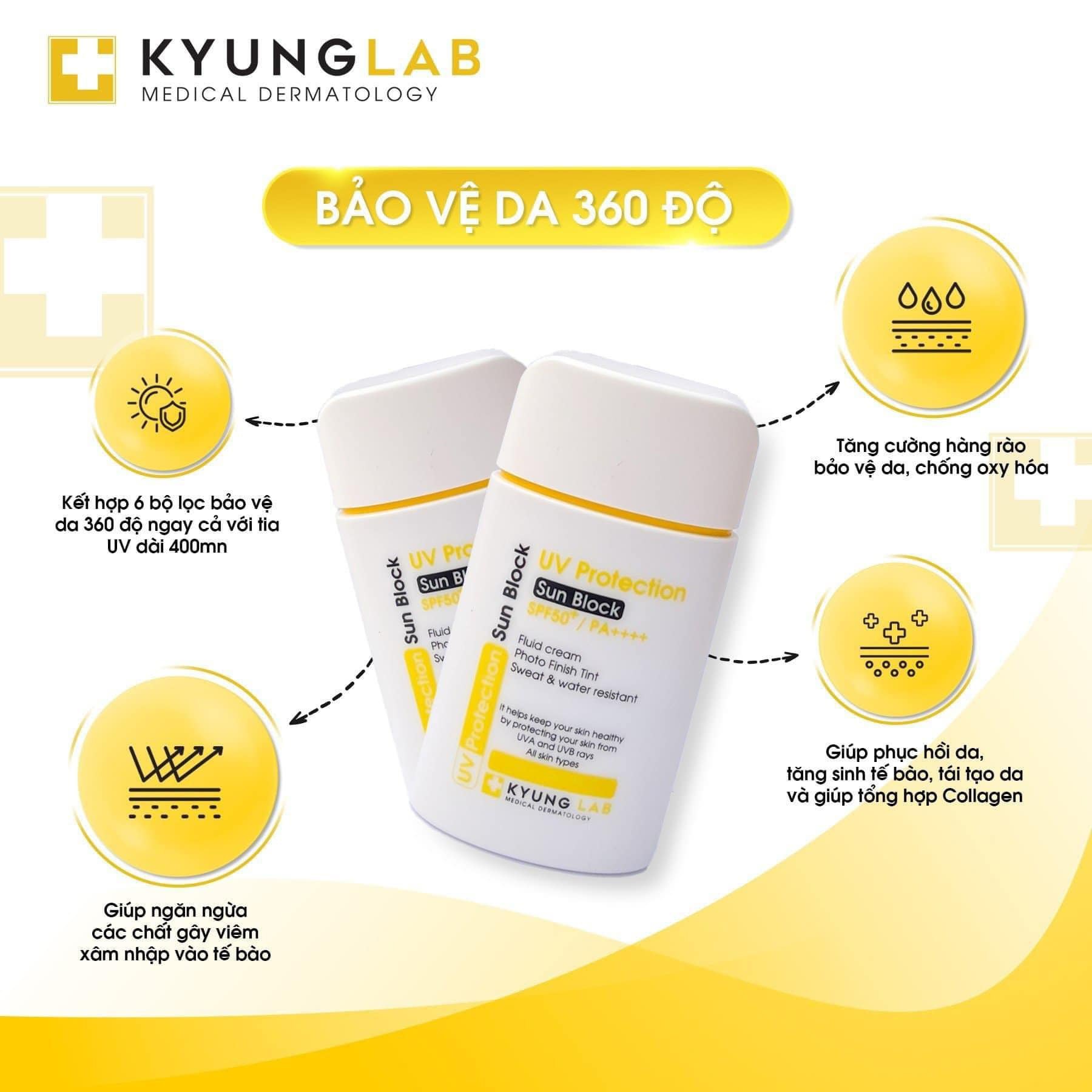 KEM CHỐNG NẮNG 6 màng lọc KYUNGLAB SUN BLOCK PROTECTION 50ML (nhập khẩu)