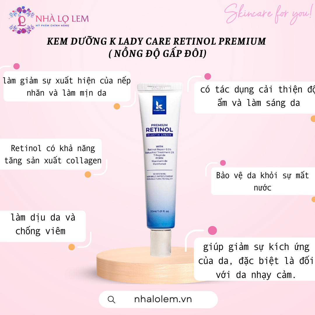 KEM DƯỠNG K LADY CARE RETINOL PREMIUM  ( nồng độ gấp đôi)