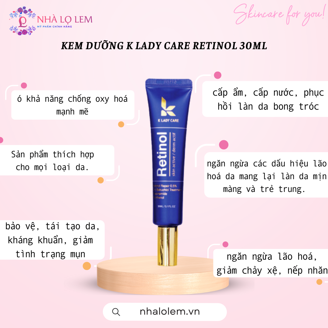 KEM DƯỠNG K LADY CARE RETINOL 30ml