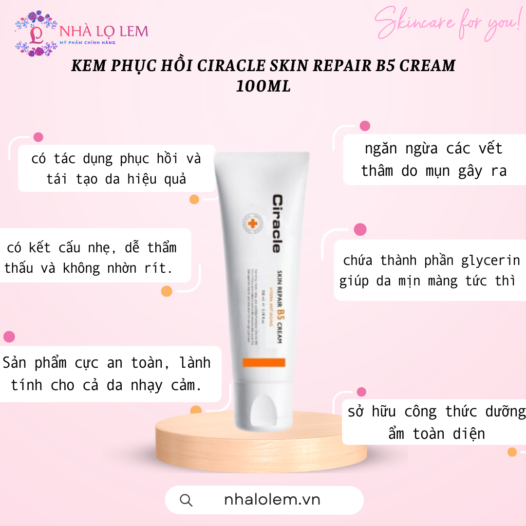 Kem phục hồi Ciracle Skin Repair B5 Cream 100ml