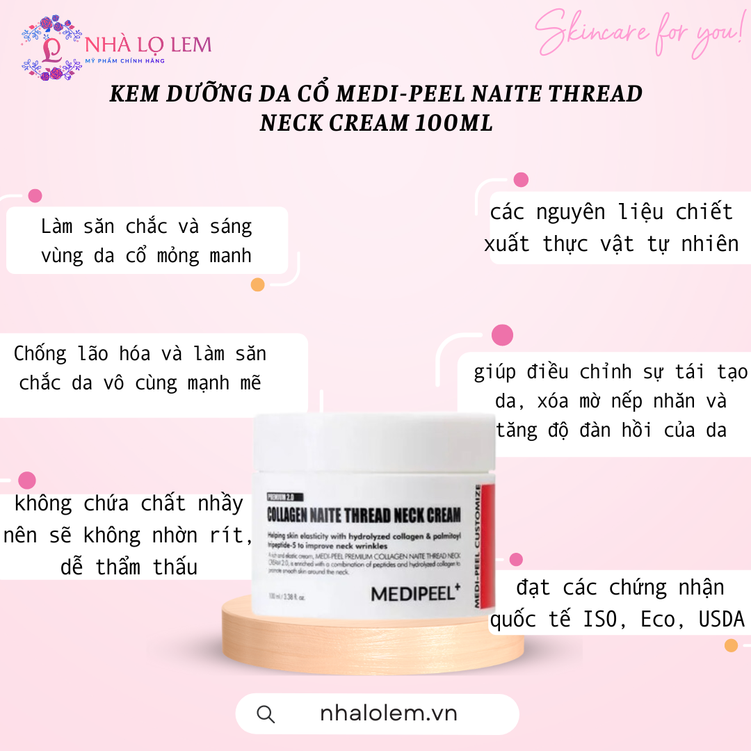 Kem dưỡng da cổ Medi-peel naite thread neck cream 100ml