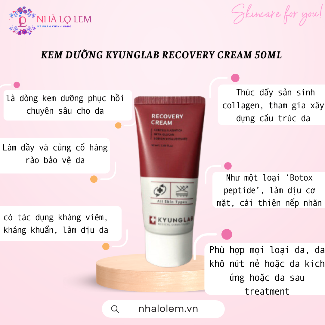 Kem dưỡng KYUNGLAB Recovery Cream 50ml ( MÀU ĐỎ )