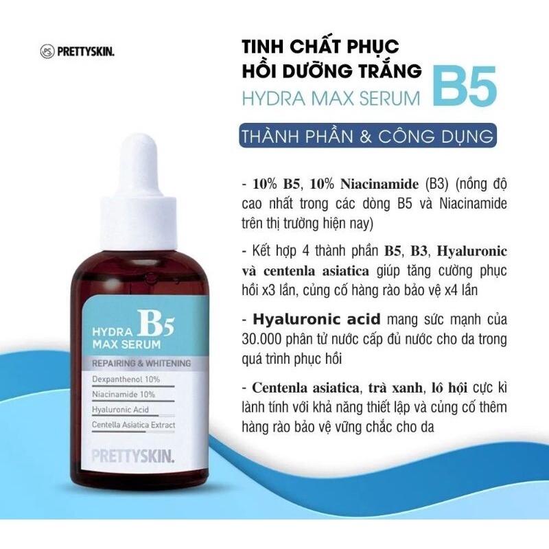 Serum PRETTYSKIN HYDRA B5 - XANH ĐẬM (MULTI)