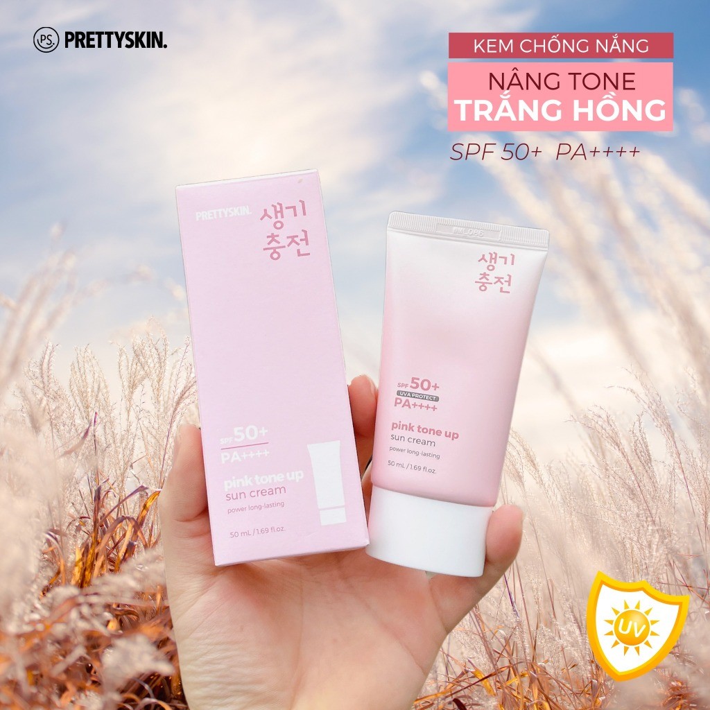 Kem chống nắng PRETTYSKIN 50ml - PINK TONE UP