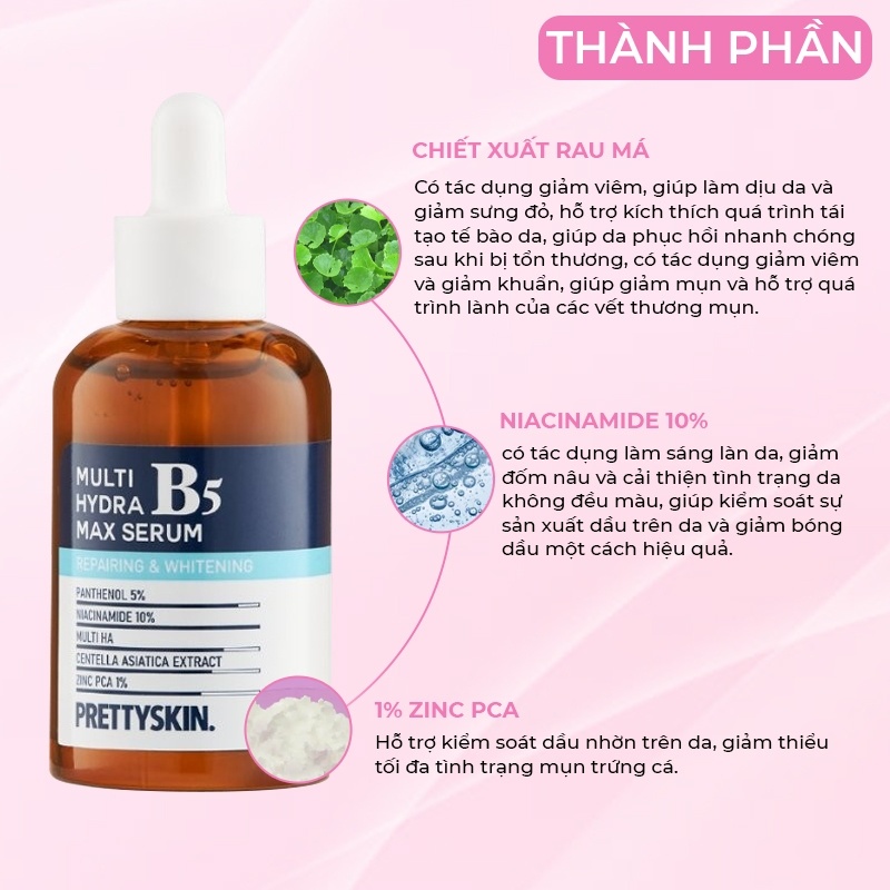 Serum PRETTYSKIN HYDRA B5 - XANH ĐẬM (MULTI)