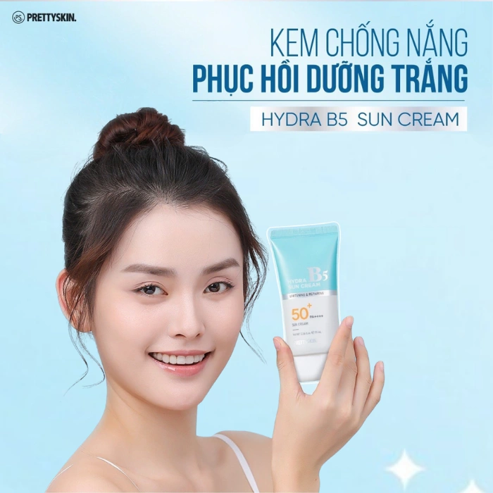 Kem chống nắng PRETTYSKIN HYDRA B5 - Xanh Nhạt