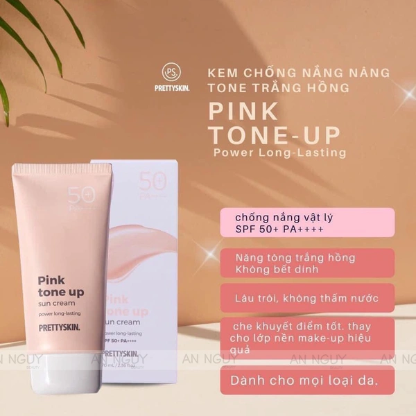 Kem chống nắng PRETTYSKIN 50ml - PINK TONE UP