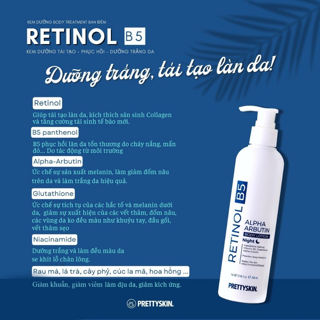 Dưỡng thể PRETTYSKIN - RETINOL B5