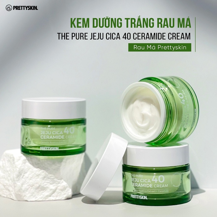 Kem dưỡng PRETTYSKIN The Pure Jeju Cica 40 Ceramide