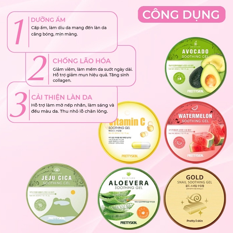 GEL DƯỠNG DA ĐA NĂNG PRETTYSKIN