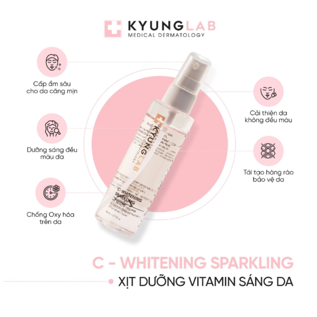 Xịt dưỡng Kyunglab C-WHITENING Sparkling ( hồng)