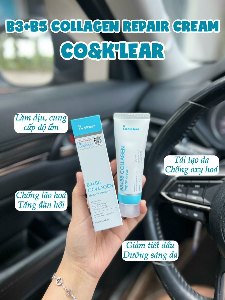 Kem Dưỡng CO&K'LEAR B3 + B5 Collagen Repair 50ml