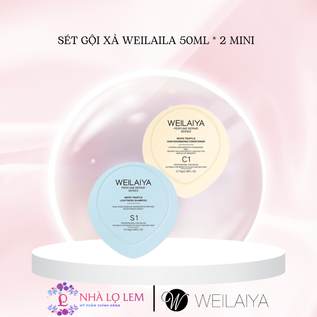 SÉT GỘI XẢ WEILAILA 50ML * 2 MINI