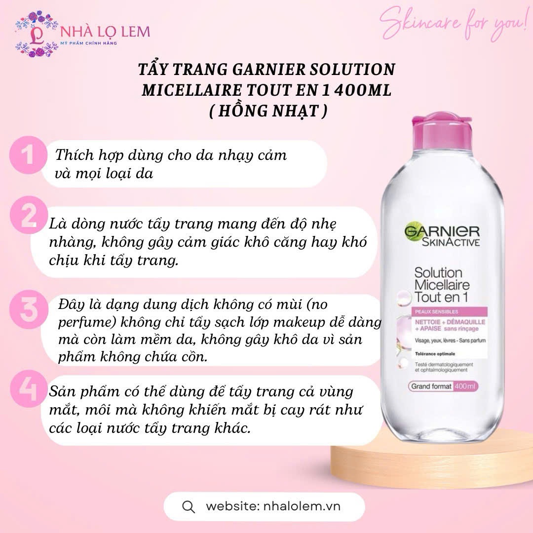 TẨY TRANG GARNIER PHÁP 400ML