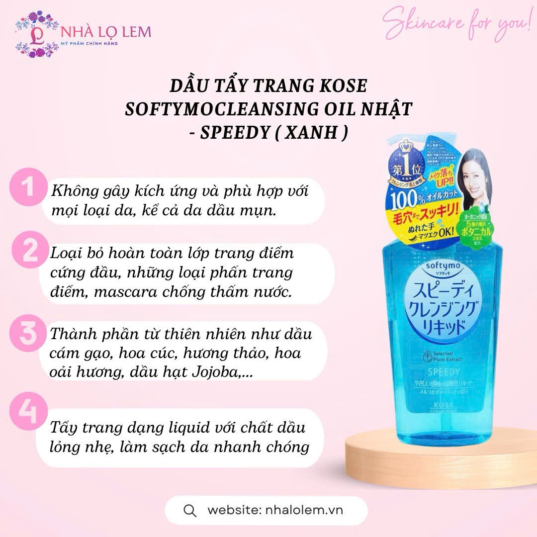 TẨY TRANG KOSE SOFTYMO CLEANSING OIL NHẬT