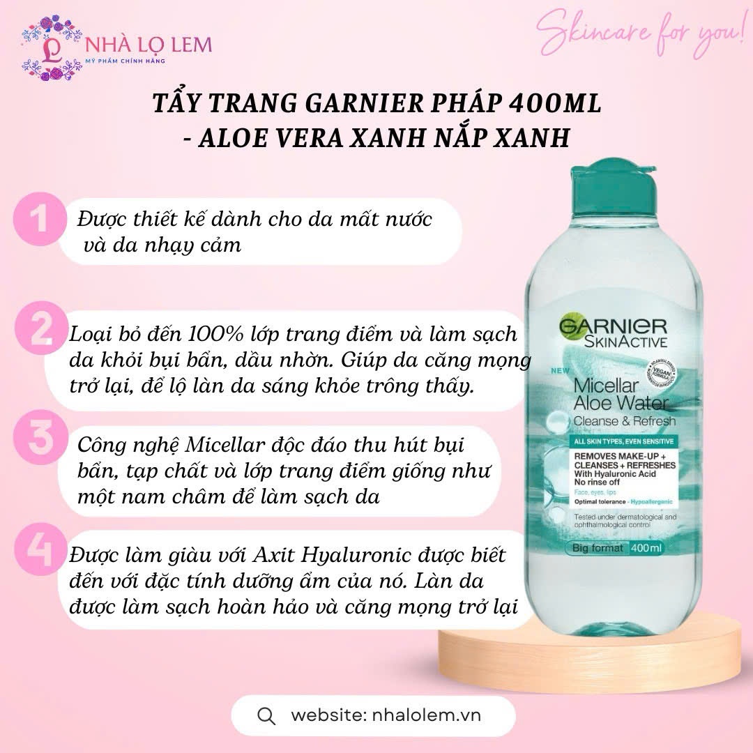 TẨY TRANG GARNIER PHÁP 400ML