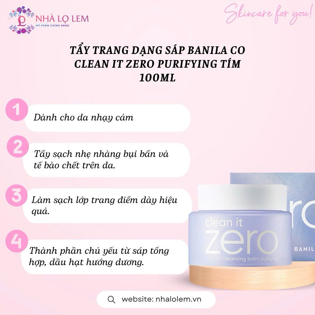 TẨY TRANG SÁP ZERO BANILA CO CLEAN IT