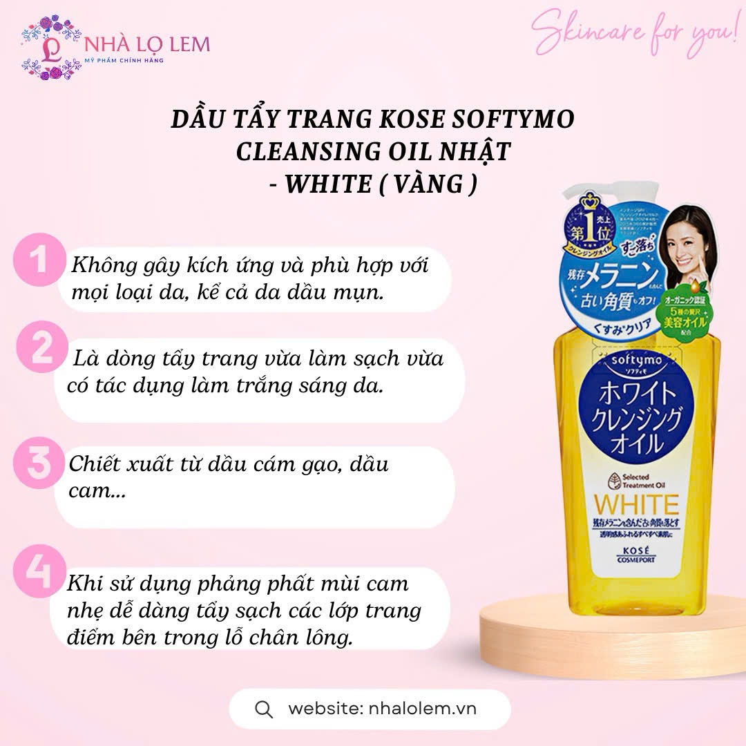 TẨY TRANG KOSE SOFTYMO CLEANSING OIL NHẬT