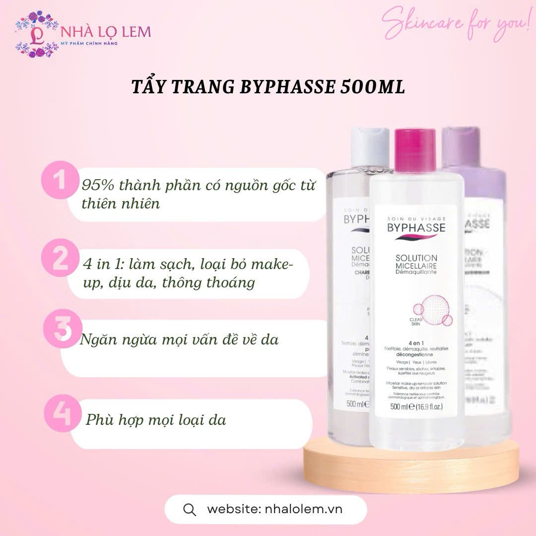 TẨY TRANG BYPHASSE 500ML