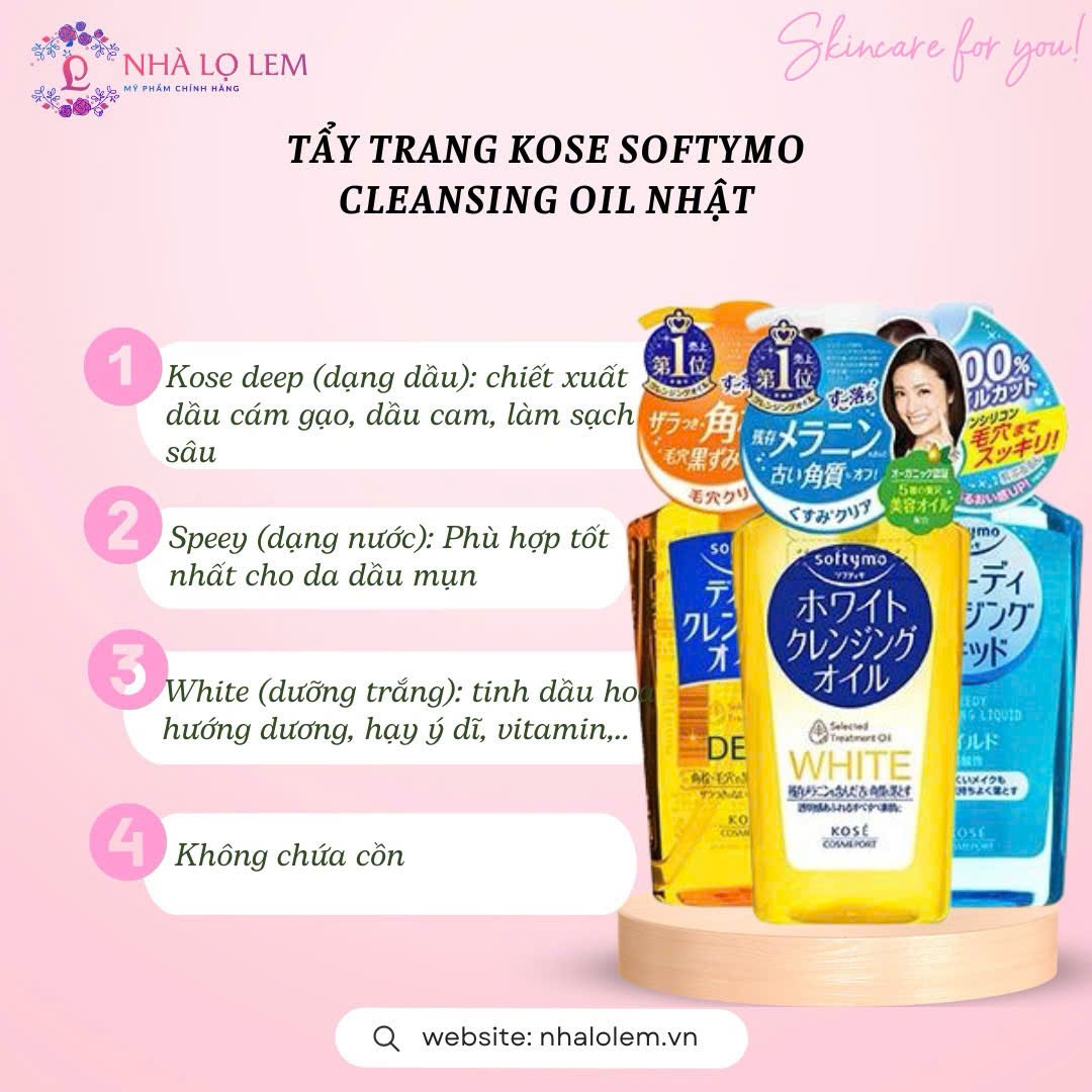 TẨY TRANG KOSE SOFTYMO CLEANSING OIL NHẬT