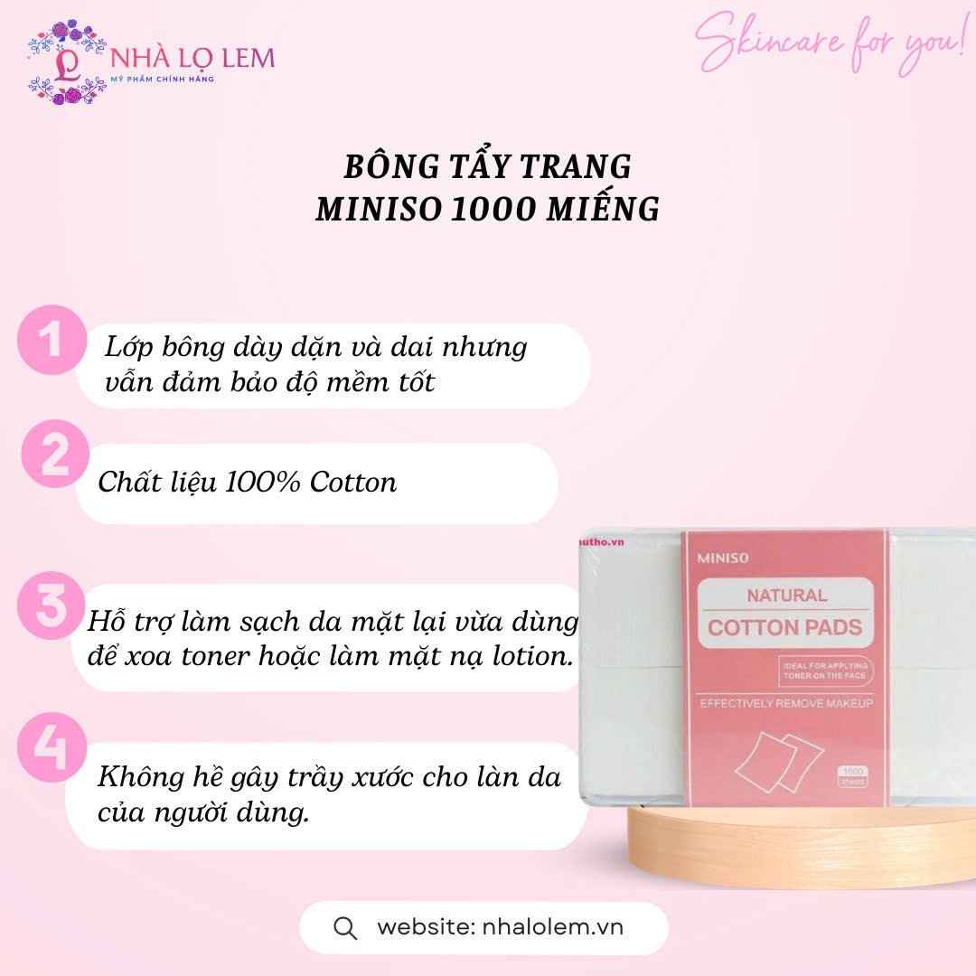 BÔNG TẨY TRANG MINISO (HÀNG CÔNG TY)