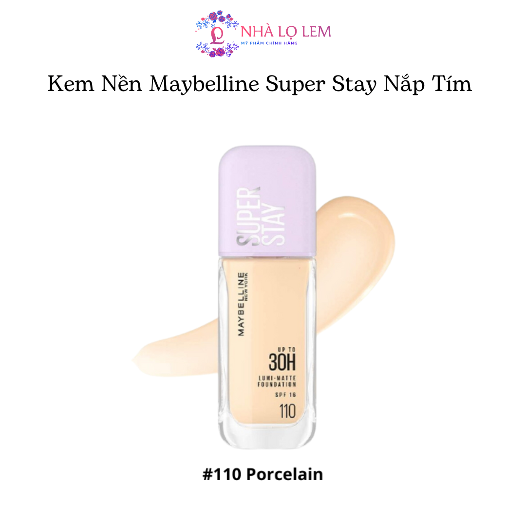 Kem Nền Maybelline Super Stay Nắp Tím - 110