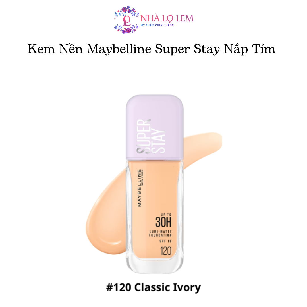 Kem Nền Maybelline Super Stay Nắp Tím - 120