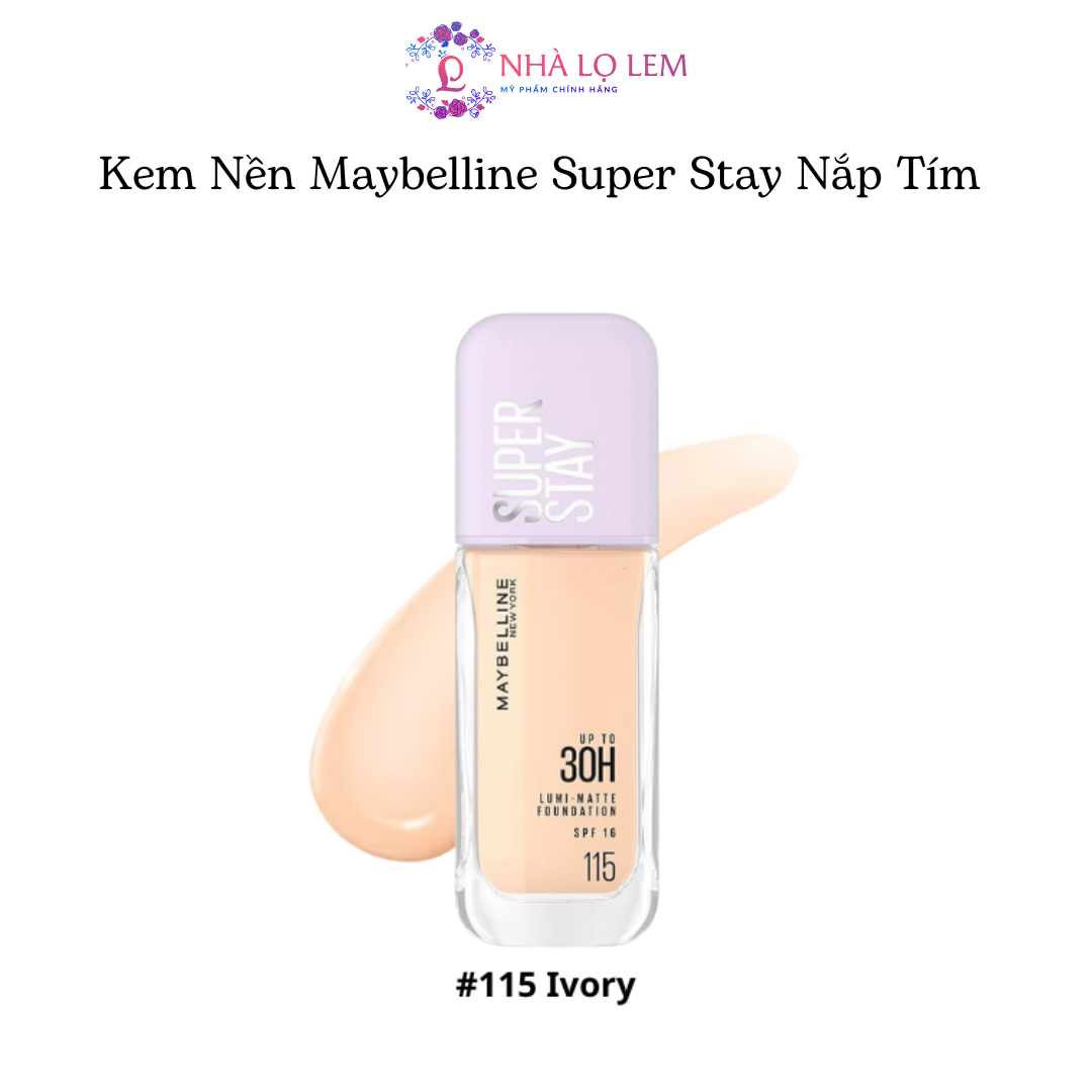 Kem Nền Maybelline Super Stay Nắp Tím - 115