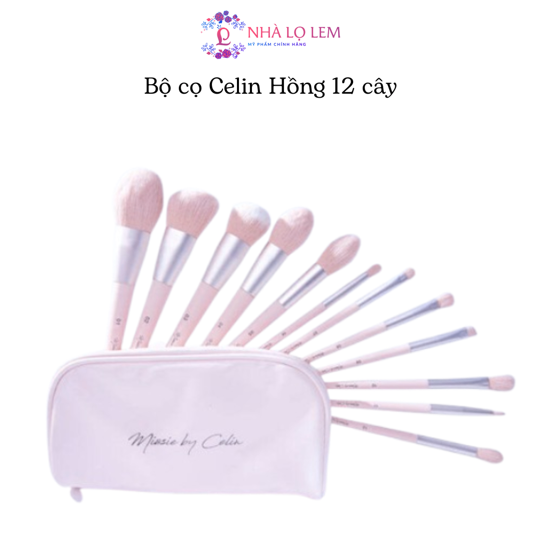 Bộ cọ Celine Hồng 12 cây