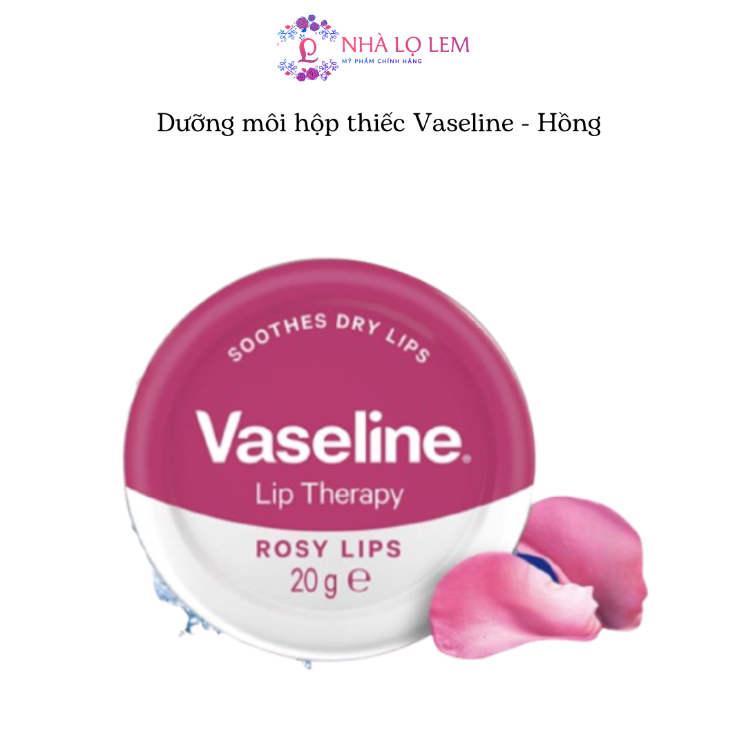 Dưỡng môi hộp thiếc Vaseline - Hồng