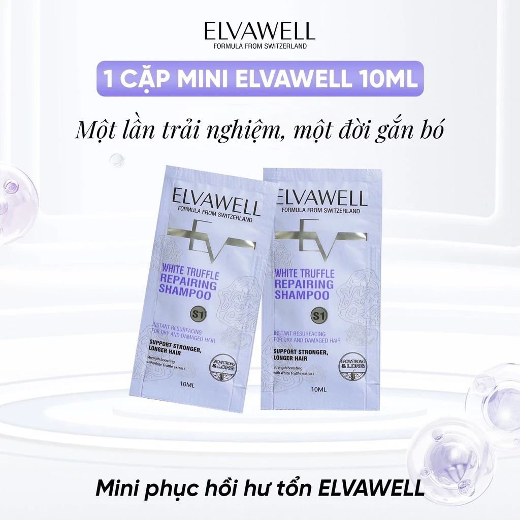 DẦU GỘI XẢ ELVAWELL 10ML (DẠNG TÚI)