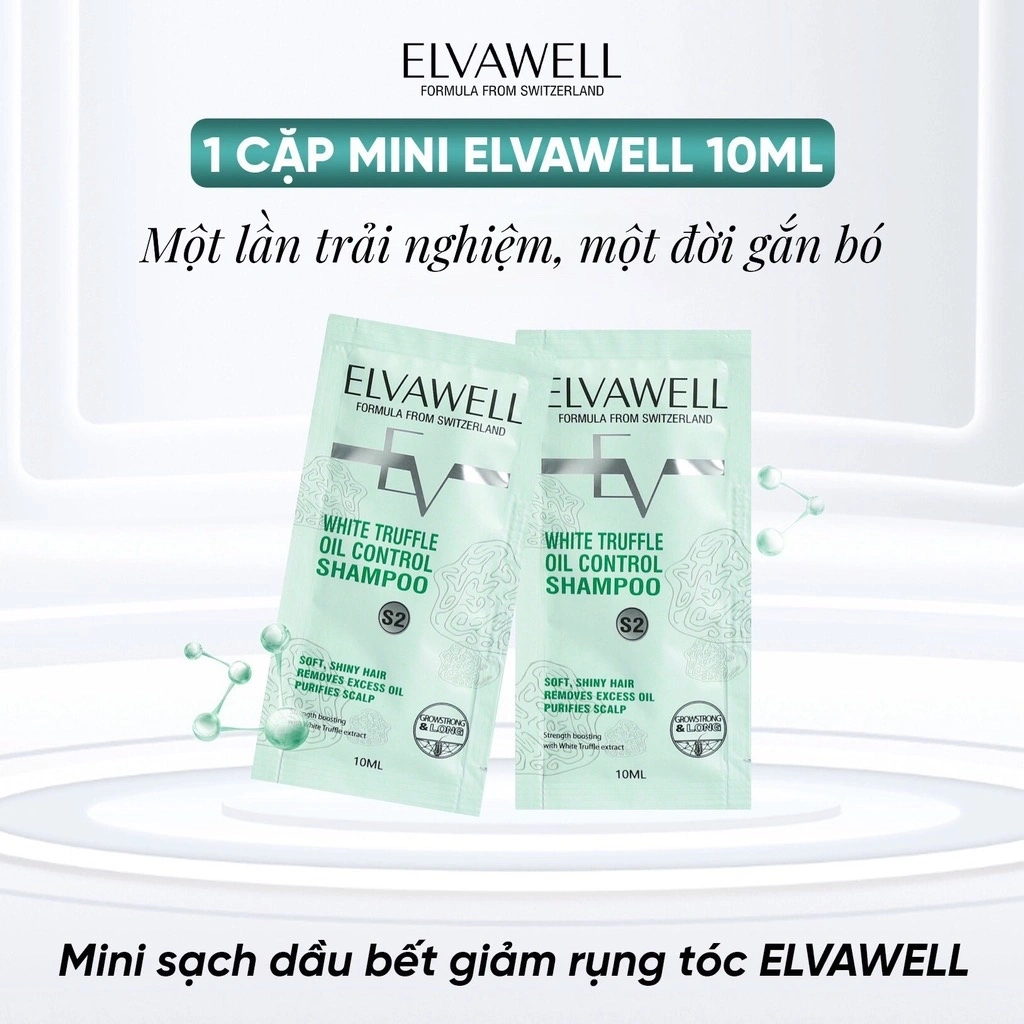 DẦU GỘI XẢ ELVAWELL 10ML (DẠNG TÚI)