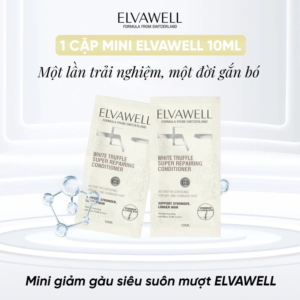 Dầu Gội Xả Elvawell 10ml