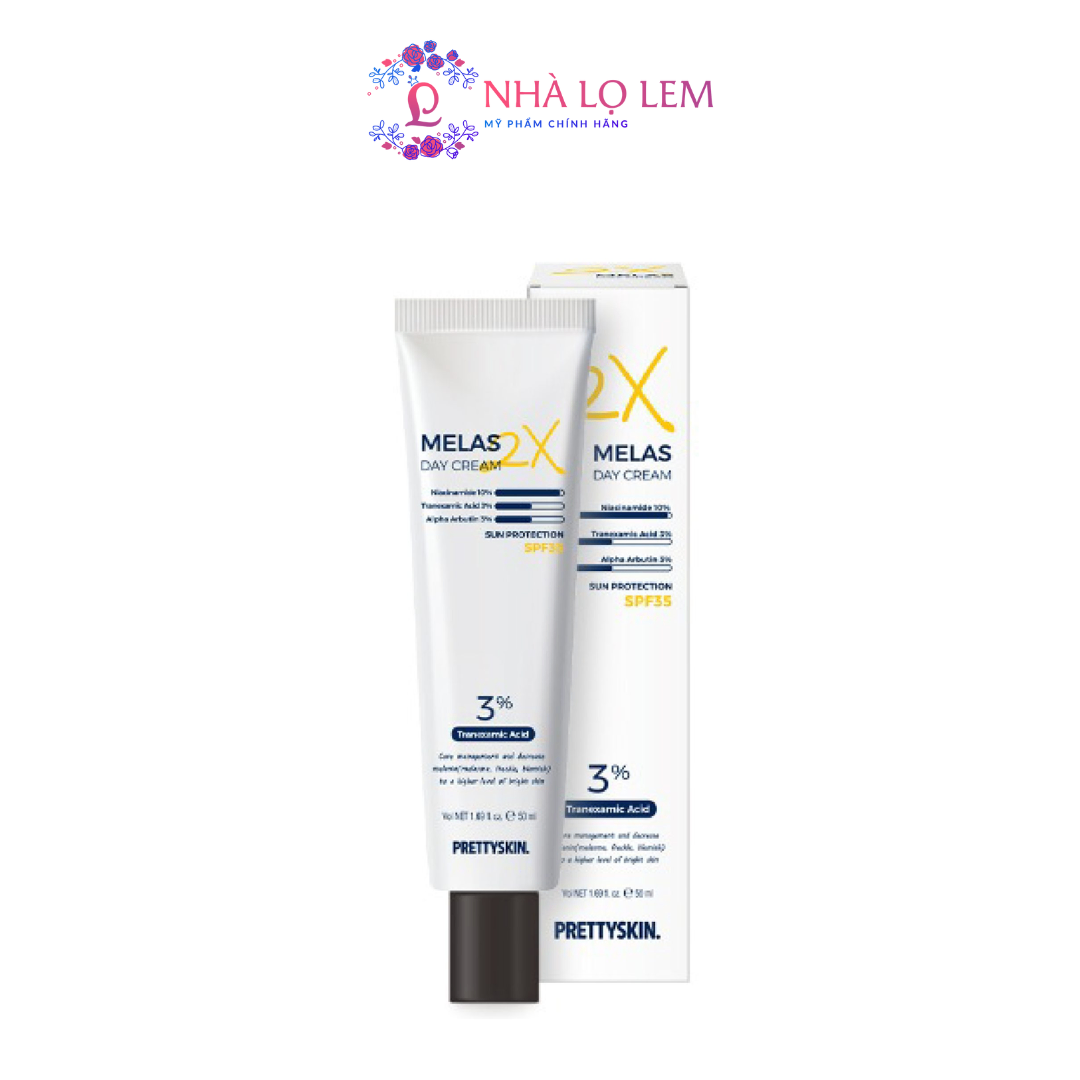 Kem Dưỡng Prettyskin Melas 2X 50Ml - Day Cream (Dạng Tuýp)