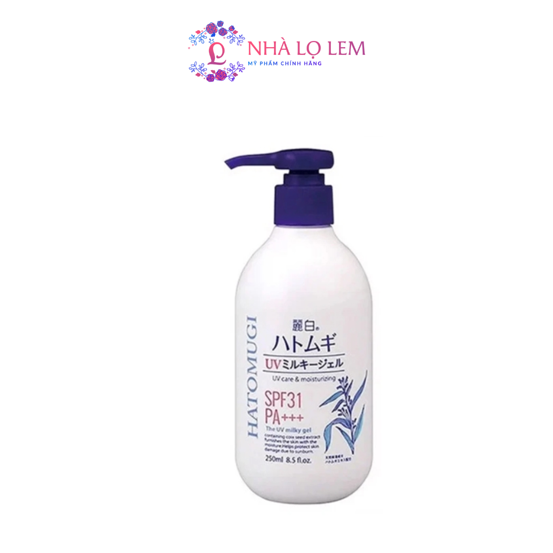 Dưỡng thể Hatomugi ý dĩ ban ngày trắng da chống nắng spf 31+++ 250ml Nhật