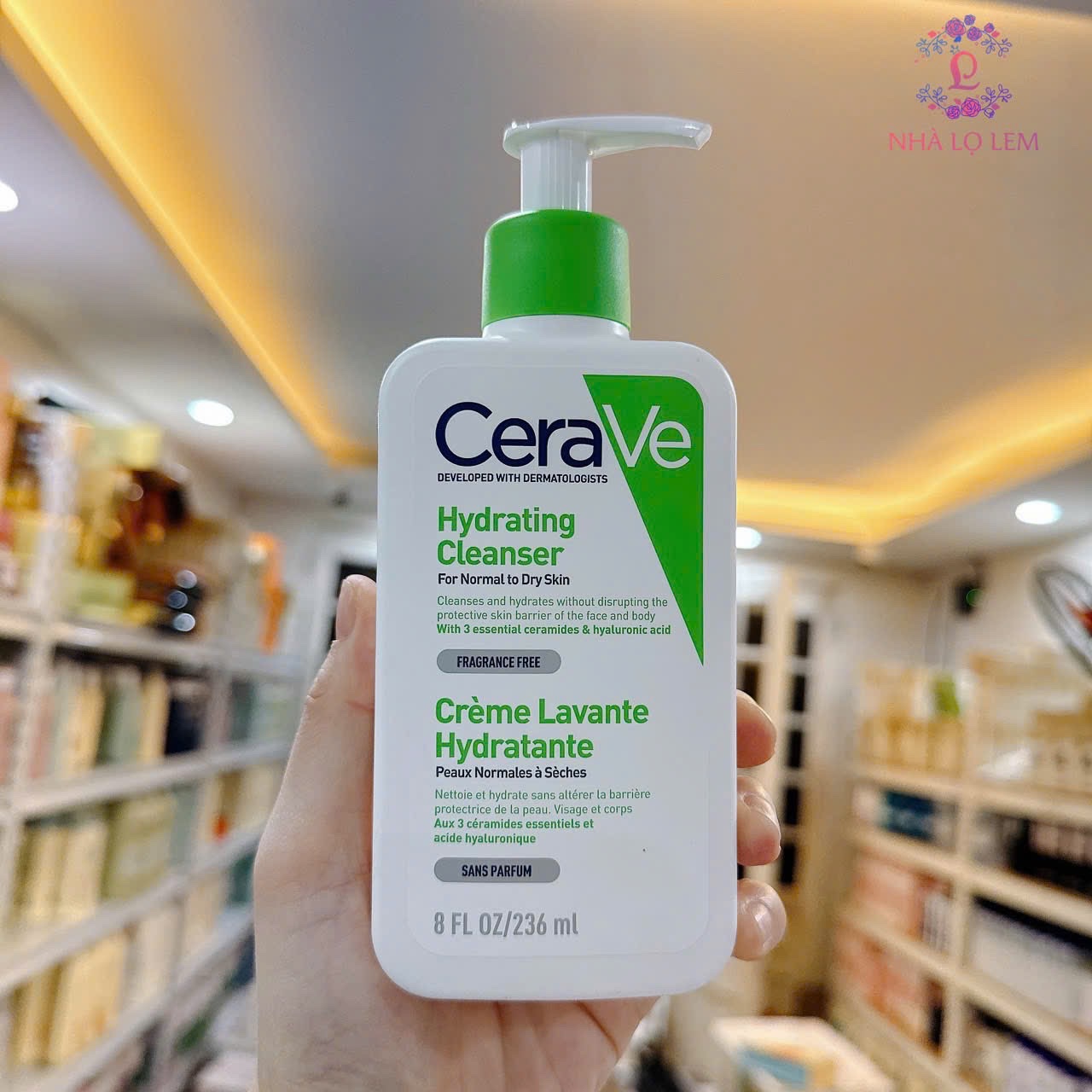 (HÀNG CÔNG TY) SỮA RỬA MẶT CERAVE 236ML DA THƯỜNG KHÔ- XANH LÁ