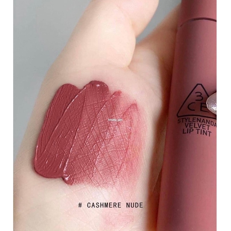 Son Kem Nhung Mịn 3Ce Velvet Lip Tint #Cashmere Nude (Nhập khẩu)