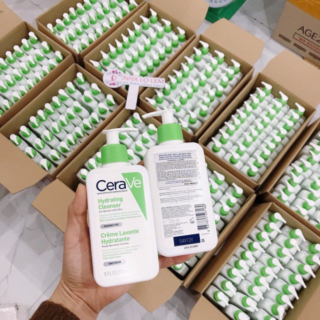 (HÀNG CÔNG TY) SỮA RỬA MẶT CERAVE 236ML DA THƯỜNG KHÔ- XANH LÁ