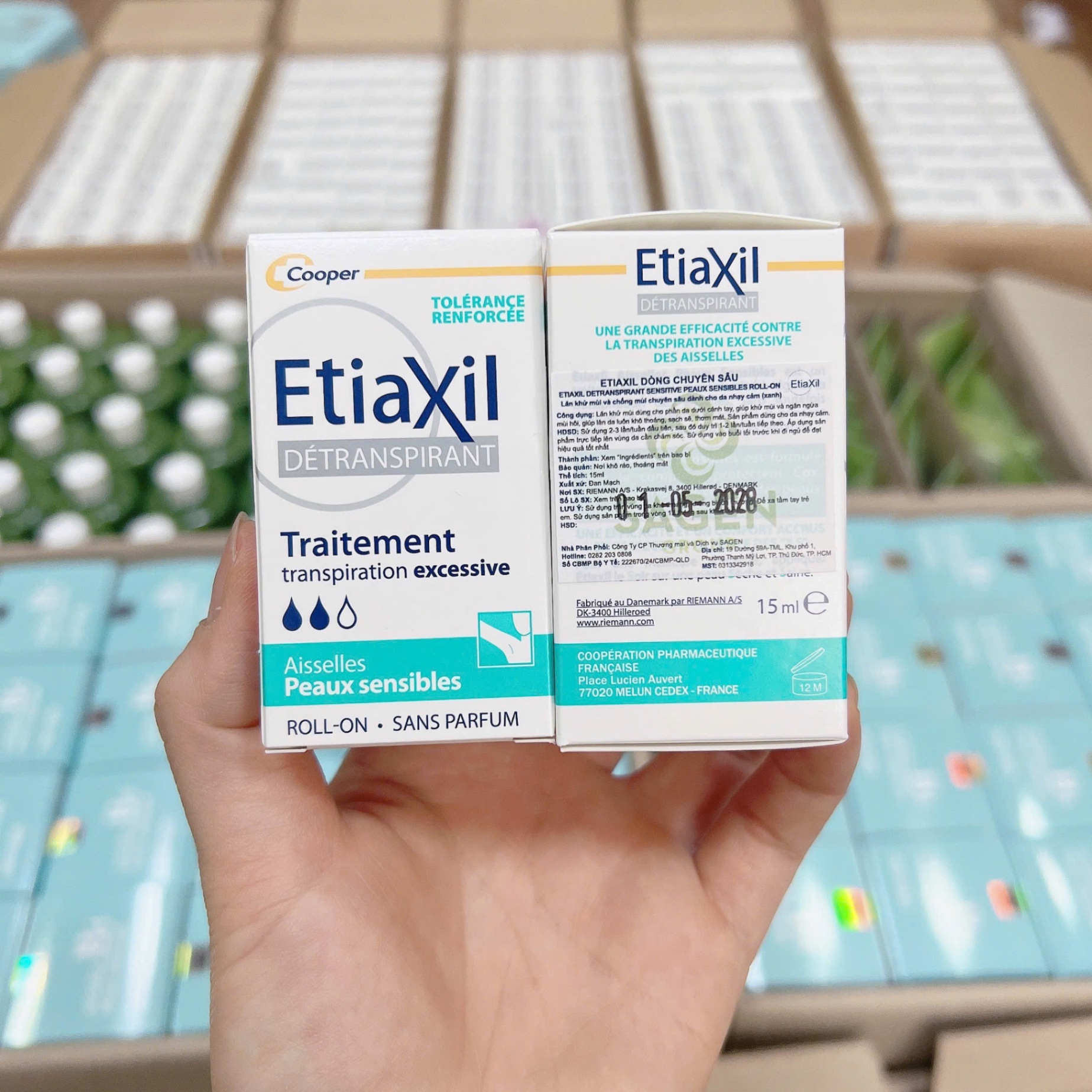 Lăn nách etiaxil Pháp - Xanh cho da nhạy cảm