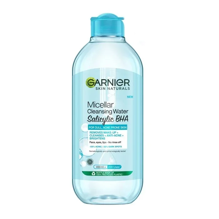 Tẩy Trang Garnier Pháp 400Ml  - Bha Da Dầu Mụn ( Hàng Công Ty)