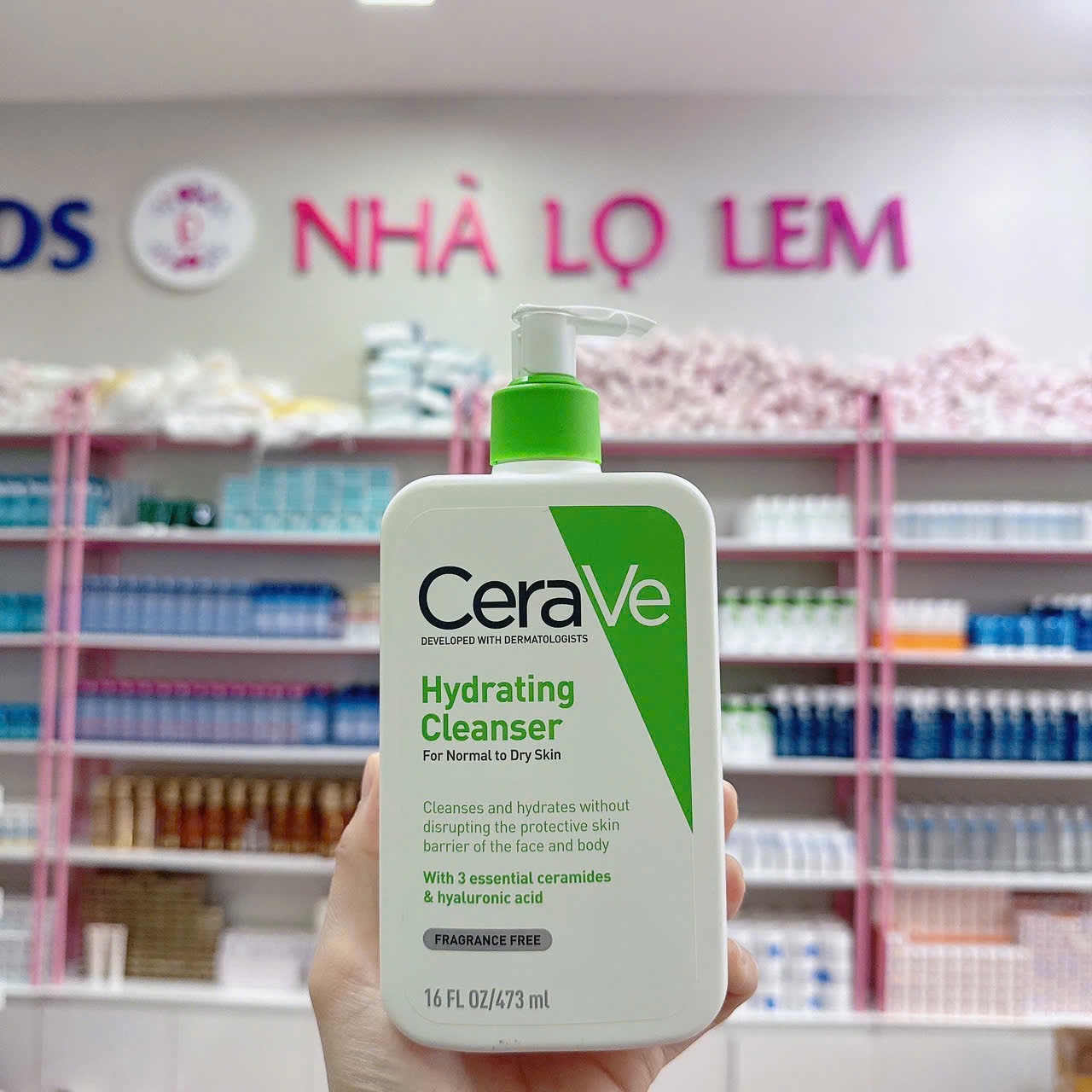 (HÀNG CÔNG TY) SỮA RỬA MẶT CERAVE XANH LÁ DA KHÔ 473ML