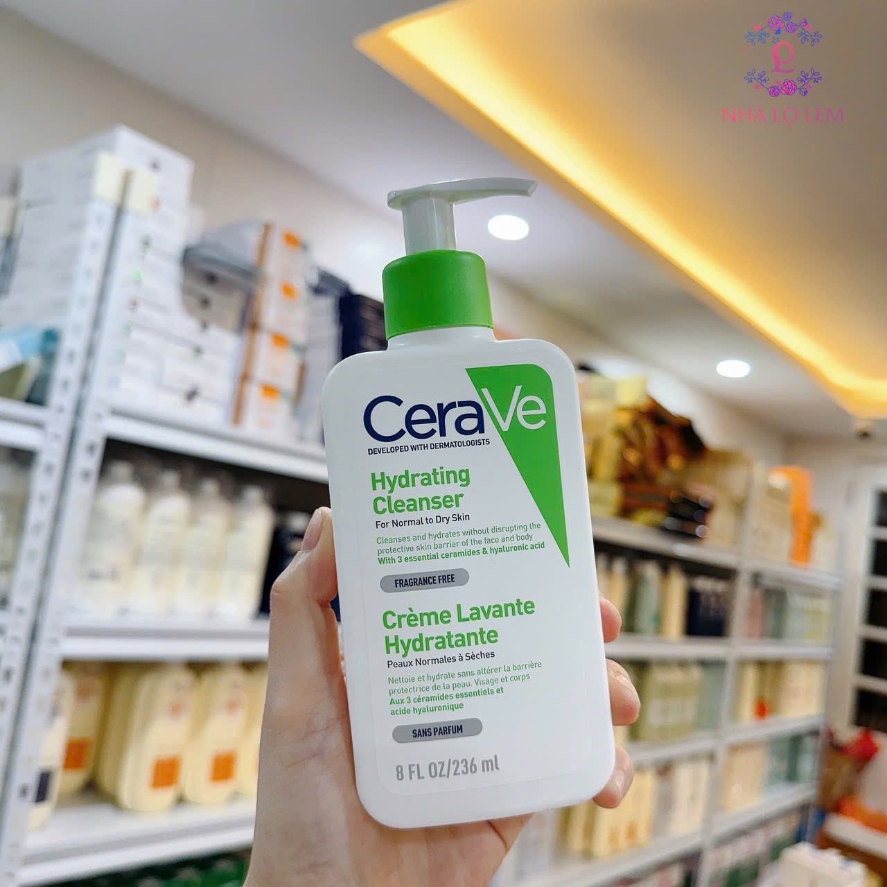 (HÀNG CÔNG TY) SỮA RỬA MẶT CERAVE 236ML DA THƯỜNG KHÔ- XANH LÁ
