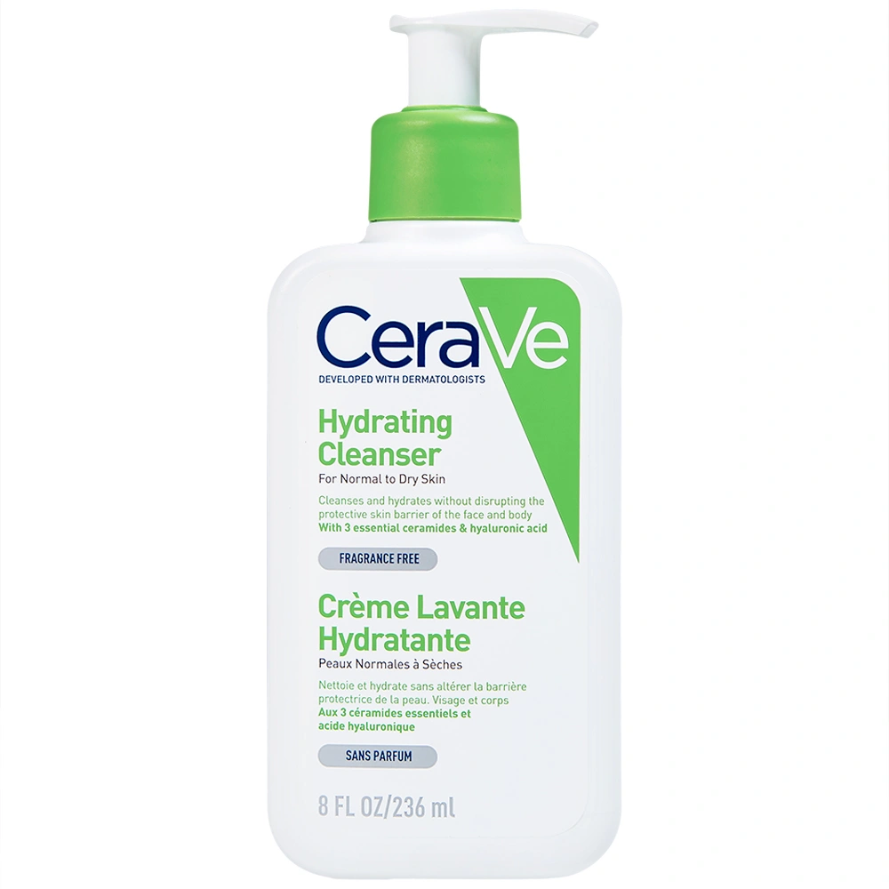 (HÀNG CÔNG TY) SỮA RỬA MẶT CERAVE 236ML DA THƯỜNG KHÔ- XANH LÁ
