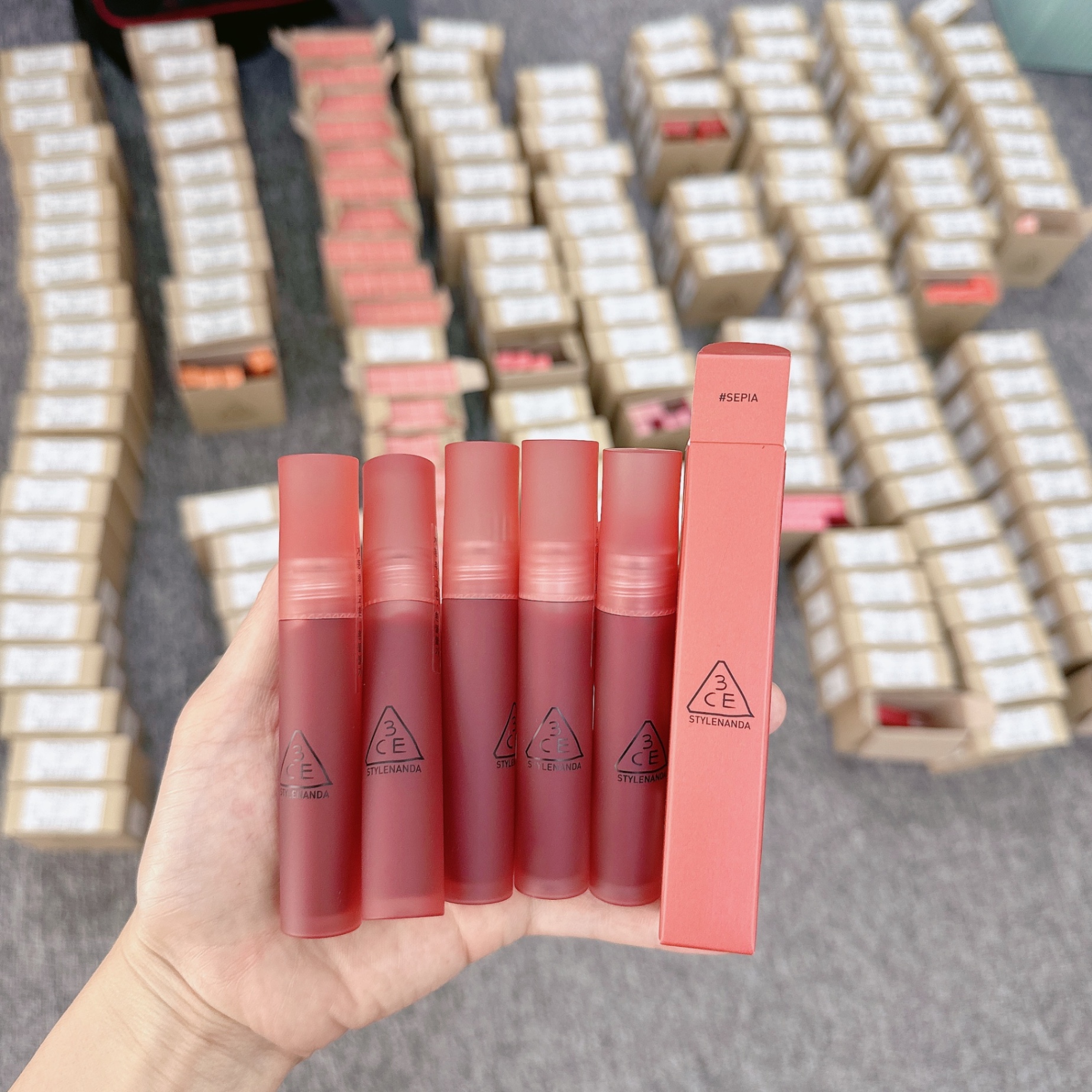 Son Kem Lì 3Ce Blur Water Tint #Sepia